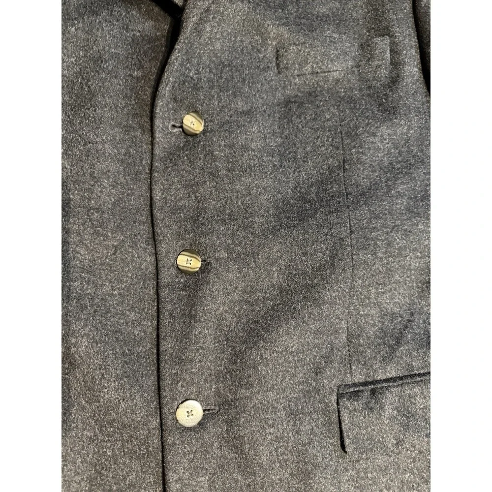 Rottles Blazer 44L Wool Silk Cashmere Sport‎ Coat Dark 3 Button